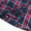 Black Red Plaid Long Sleeve Slim Dress Shirt